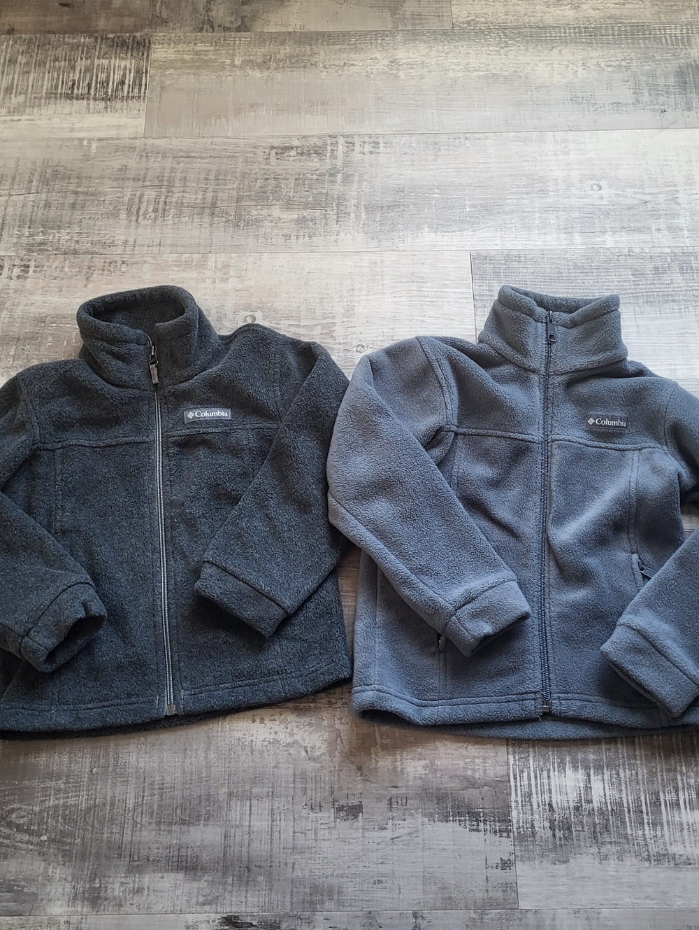 Columbia Boys Fleece Jackets 2 Pack Full Zip Up Size XXS 4-5 Gray Outdoor